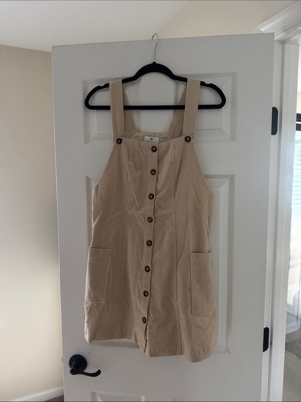 Socialite Button-Front corduroy dress S